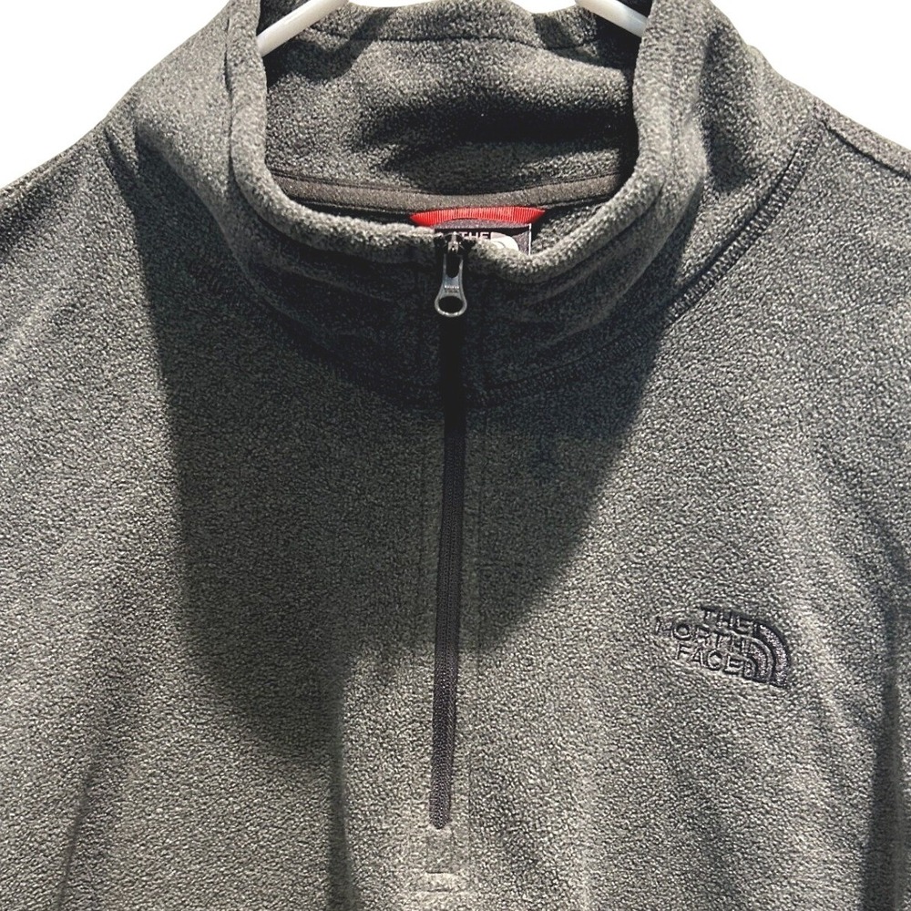 The North Face Fleece Pullover XXL Mens Gray Quarter Zip TKA 100 Lightweight Top